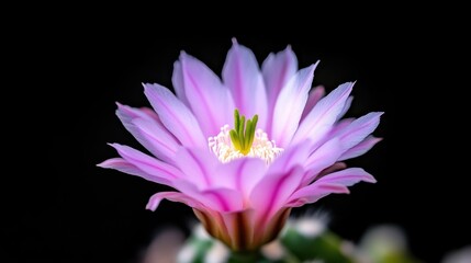 Close-up cactus flower, vibrant pink