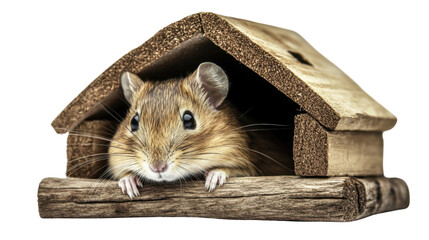 rat on a white background