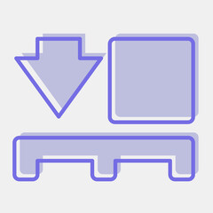 Icon use pallet. Packaging symbol elements. Icons in two tone style. Good for prints, posters, logo, product packaging, sign, expedition, etc.