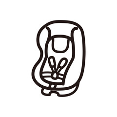 シンプルなチャイルドシートのアイコン