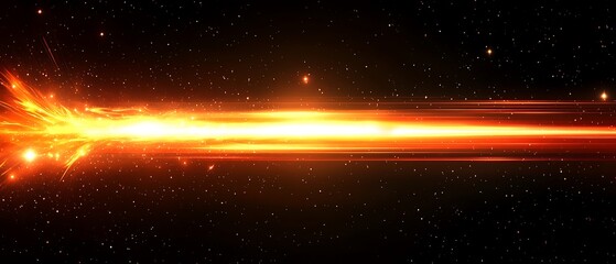 Obraz premium Fiery Beam Across Cosmic Space