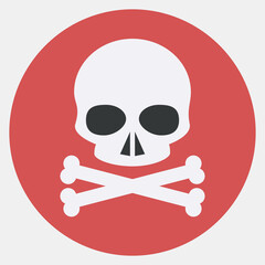 Icon danger. Packaging symbol elements. Icons in color mate style. Good for prints, posters, logo, product packaging, sign, expedition, etc.