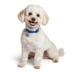 Obraz premium Happy poodle dog portrait studio setting pet photography indoor environment close-up view playful concept