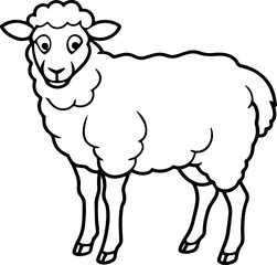 sheep outline vector illustration