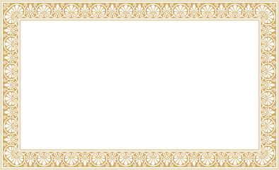 Vector illustration for pattern frame ornament design pattern rectangular. gold design. Suitable for frames, calligraphy, invitations, cards, certificates