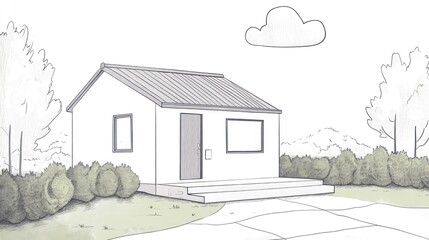 Simple, single-story house plan