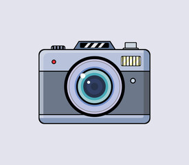 Isolated vector camera icon with fine details