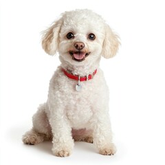 Obraz premium Playful dog posing for portrait in studio cute animal photography bright and cheerful environment close-up view