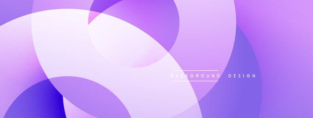 Purple abstract shapes overlap creating soft gradients. Modern design for backgrounds or digital art. Smooth transitions, vibrant colors, minimalist aesthetic.