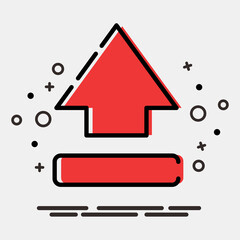 Icon this side up. Packaging symbol elements. Icons in MBE style. Good for prints, posters, logo, product packaging, sign, expedition, etc.