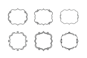 Fototapeta premium vector set of vintage frames