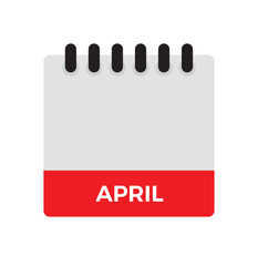April Calendar Icon – Daily Reminder Template for Schedule & Event Planning
