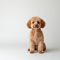 Playful dog portrait studio photography minimalist close-up pet personality showcase