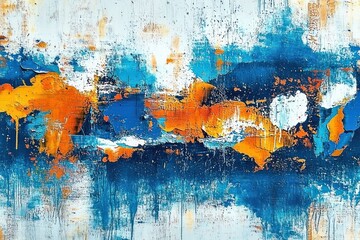 Vibrant Abstract Expressionist Grunge Painting Texture Background