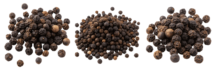 Set For Black pepper isolated on a transparent background