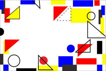 a colorful abstract design with shapes and colors
