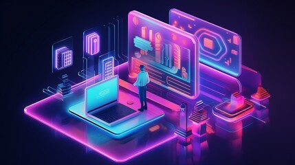Futuristic Business Strategy Meeting
