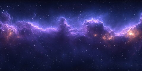 Obraz premium Breathtaking Cosmic Scene Nebula Stars Glowing Celestial Clouds Space Art Realism Ambient Lighting Infinite Depth