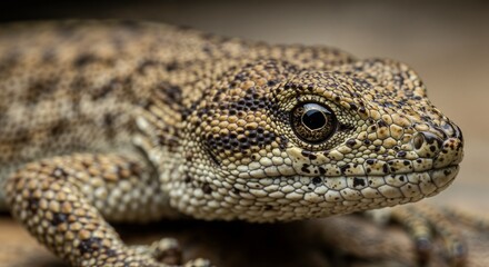 Fototapeta premium Lizard close-up on natural background 