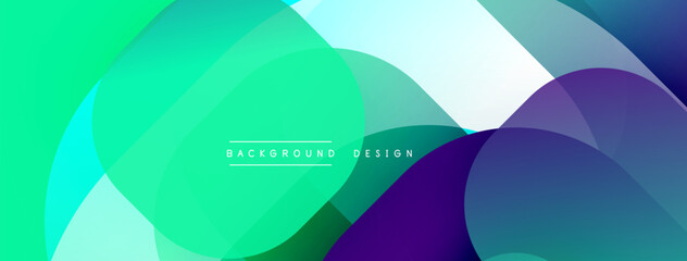 Fototapeta premium abstract shapes, vibrant colors, smooth gradients. overlapping forms create dynamic composition. modern design, clean aesthetic.