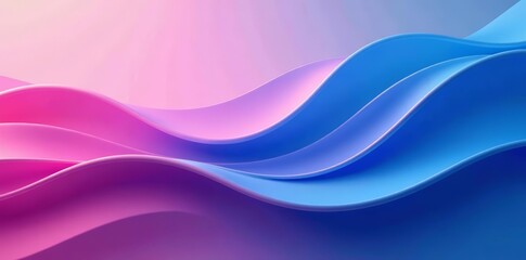 Abstract background with flowing blue and pink lines, smooth, dynamic