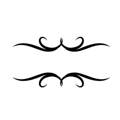 Elegant black decorative border design with intricate swirls, suitable for invitations and stationery