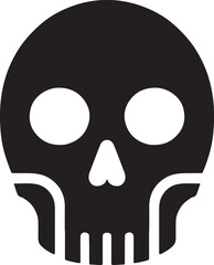 skull and crossbones silhouette vector