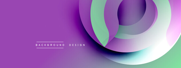 Abstract purple design. Overlapping layers create dynamic flow. Smooth gradients, modern aesthetic. Vibrant colors, artistic composition.