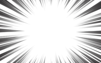 Fototapeta premium Speed ​​lines on white background. Anime comic speed lines motion effect. Vector illustration.