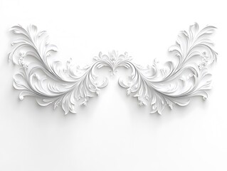 Elegant White Ornate Wall Decor