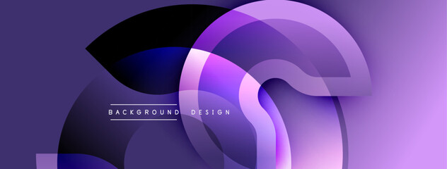 Abstract design. Purple shades blend, creating flowing shapes. Modern aesthetic, smooth gradients, dynamic composition. Minimalist style, vibrant colors.