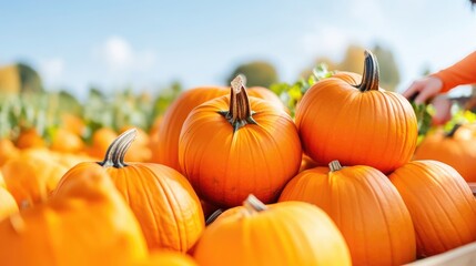Autumn harvest pumpkins