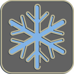 Icon frost resistance. Packaging symbol elements. Icons in embossed style. Good for prints, posters, logo, product packaging, sign, expedition, etc.