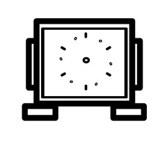 Modern clock design showcasing intricate details on a digital display with a minimalist background