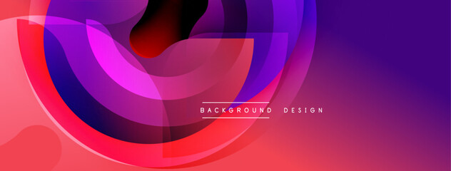 Abstract design. Vibrant layers create dynamic curves. Gradient transitions between pink, purple, red hues. Modern aesthetic. Smooth shapes suggest movement.