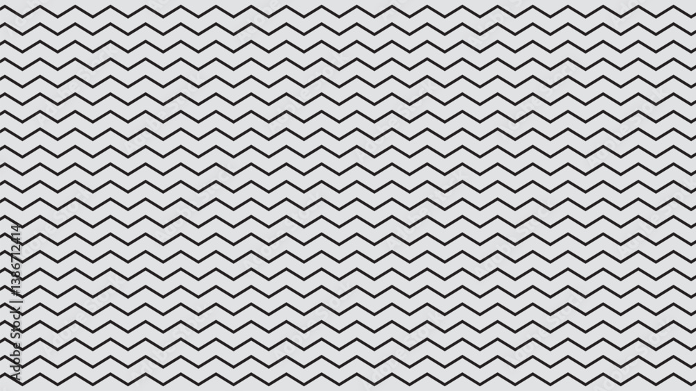 Poster zigzag seamless geometric pattern. regular black and white zigzag chevron pattern, seamless zig zag 