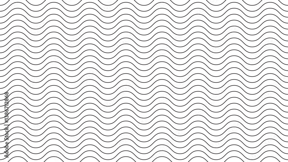 Poster wave line pattern seamless abstract background. stripes wave pattern. thin line waves vector. wavy h