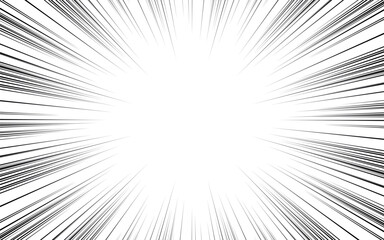 Radial background with comic book speed lines. Manga speed frame in pop art style. Vector illustration design