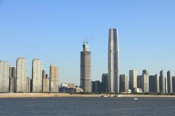 Modern Skyline of Wuhan, China