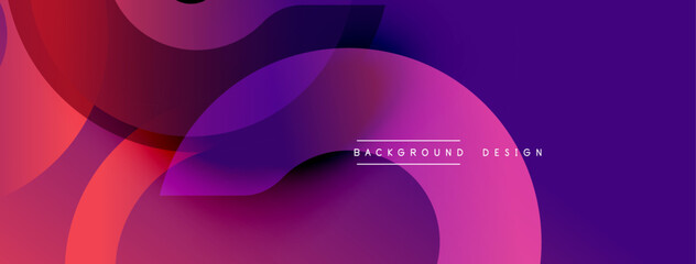 Abstract shapes, vibrant colors, purple, pink, red gradients. Modern design, smooth transitions, dynamic composition. Minimalist aesthetic, clean lines, artistic expression.