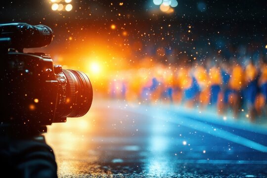 Professional Volleyball Championship Indoor Arena Live Sports Event with Fans Cheering for Victory - Powered by Adobe