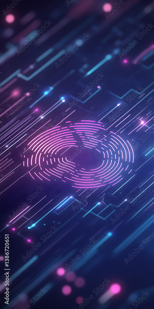 Aufkleber digital transformation action abstract background graphic design futuristic environment close-up vie