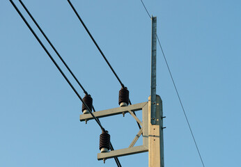 Electric poles and high-voltage signaling equipment