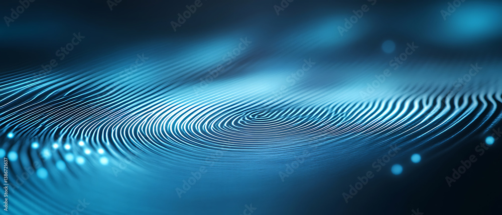 Aufkleber fluid motion patterns in technology-enhanced environments abstract digital art with blue tones