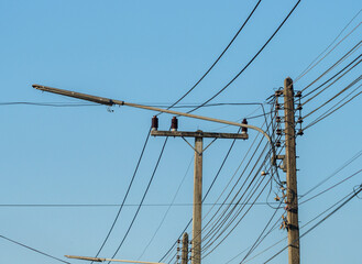 Electric poles and high-voltage signaling equipment