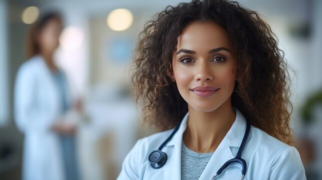 female doctor checking a patient's heartbeat with a smart wearable device, digital health monitoring technology
