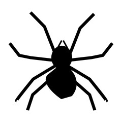 black widow spider vector glyph icon