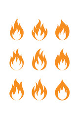 set of fire icons
