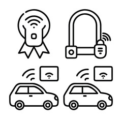 set of electronic device vector illustration 