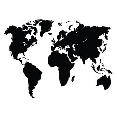 Obraz premium world map vector illustration